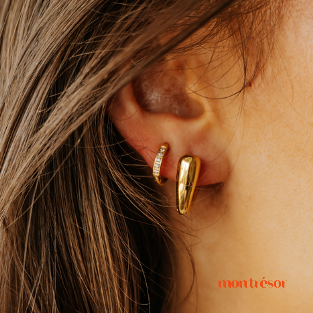 V shape earrings small