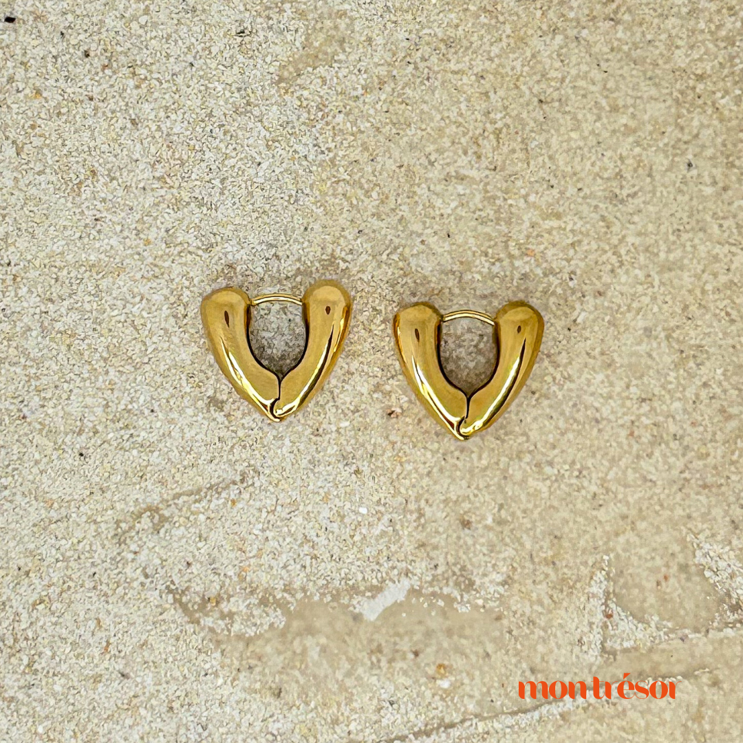 V shape earrings small