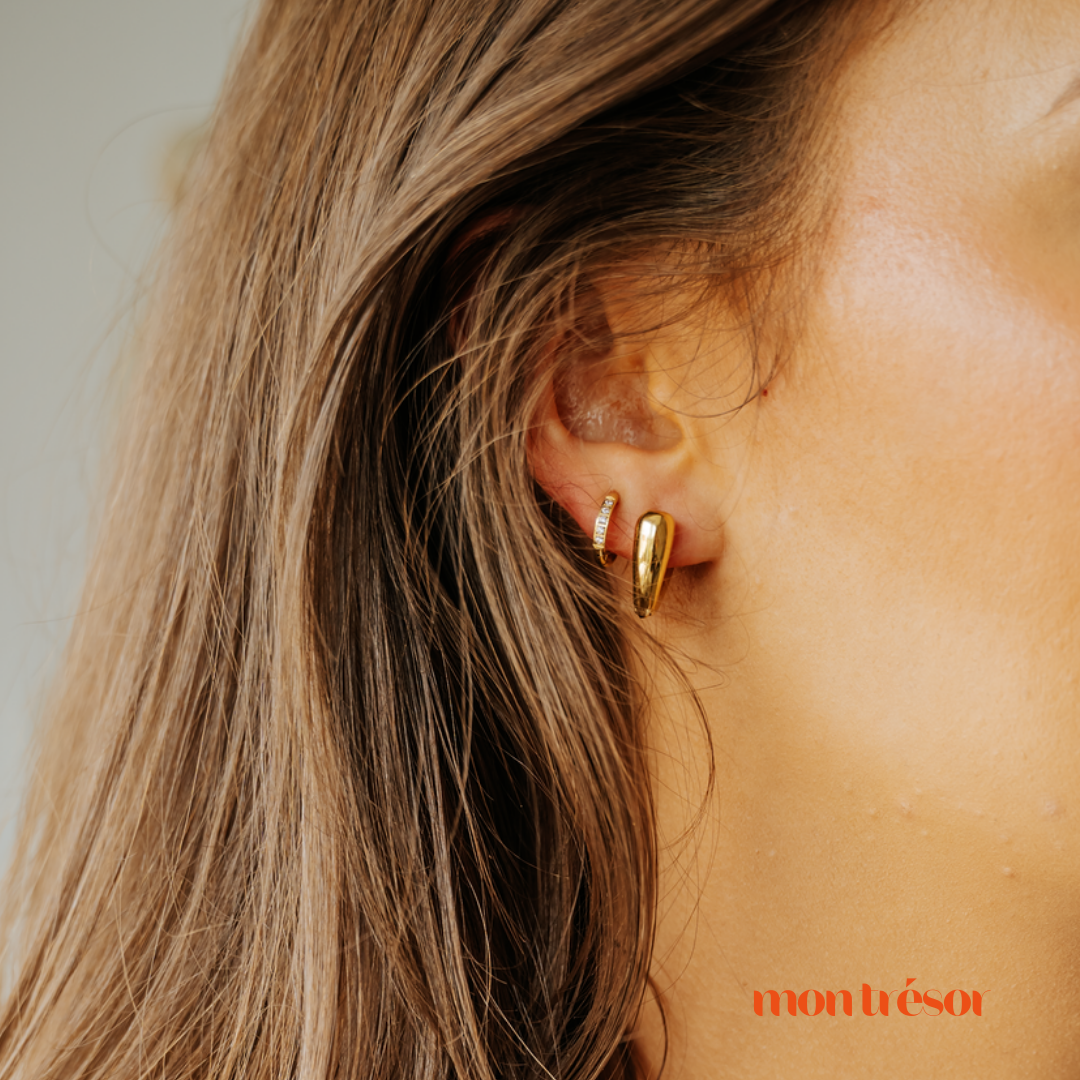 V shape earrings small