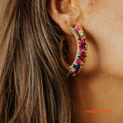Colourful statement hoop