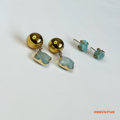 Ocean stone studs