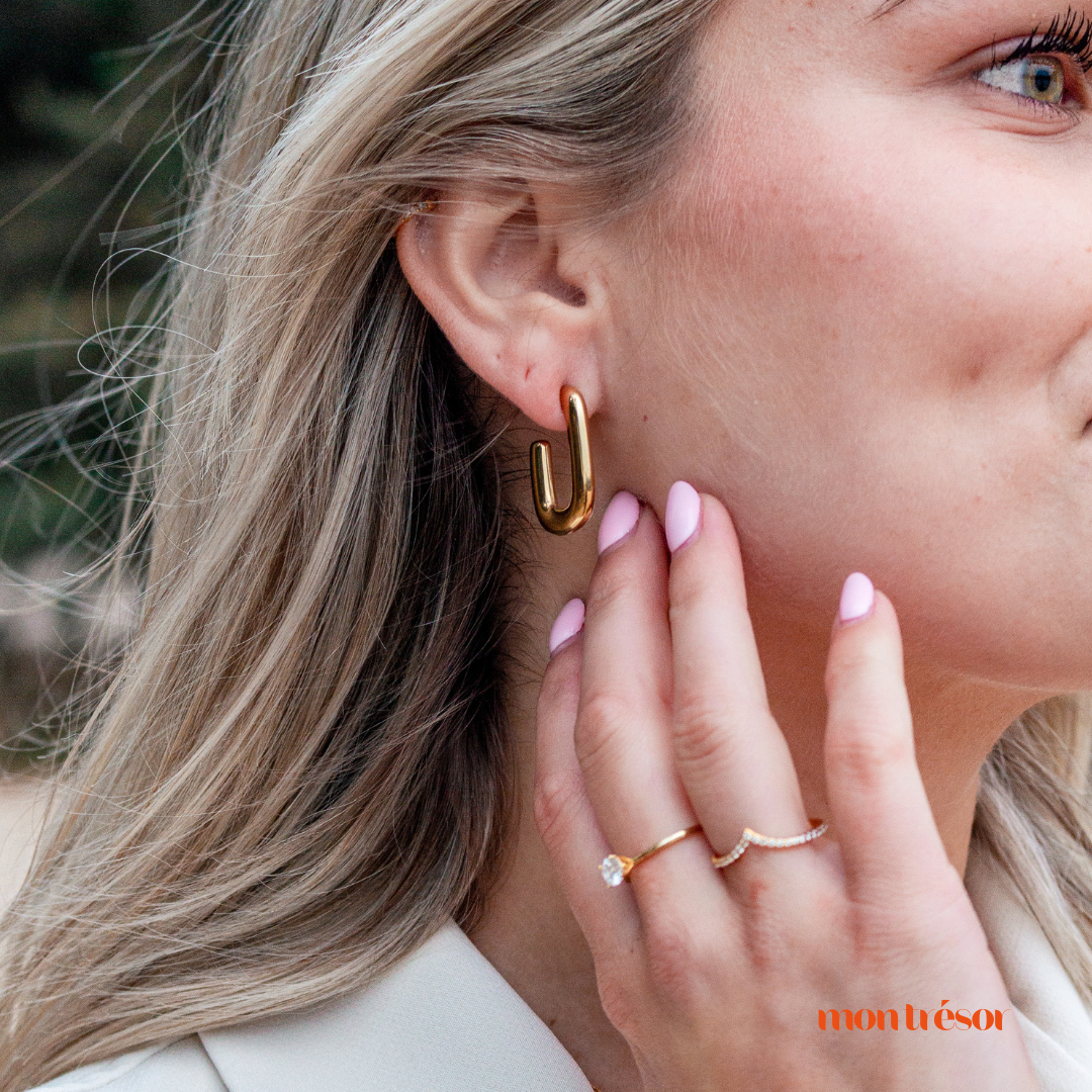 Large C Hoops