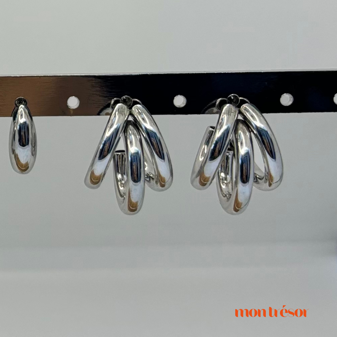 Three in one Hoops zilver