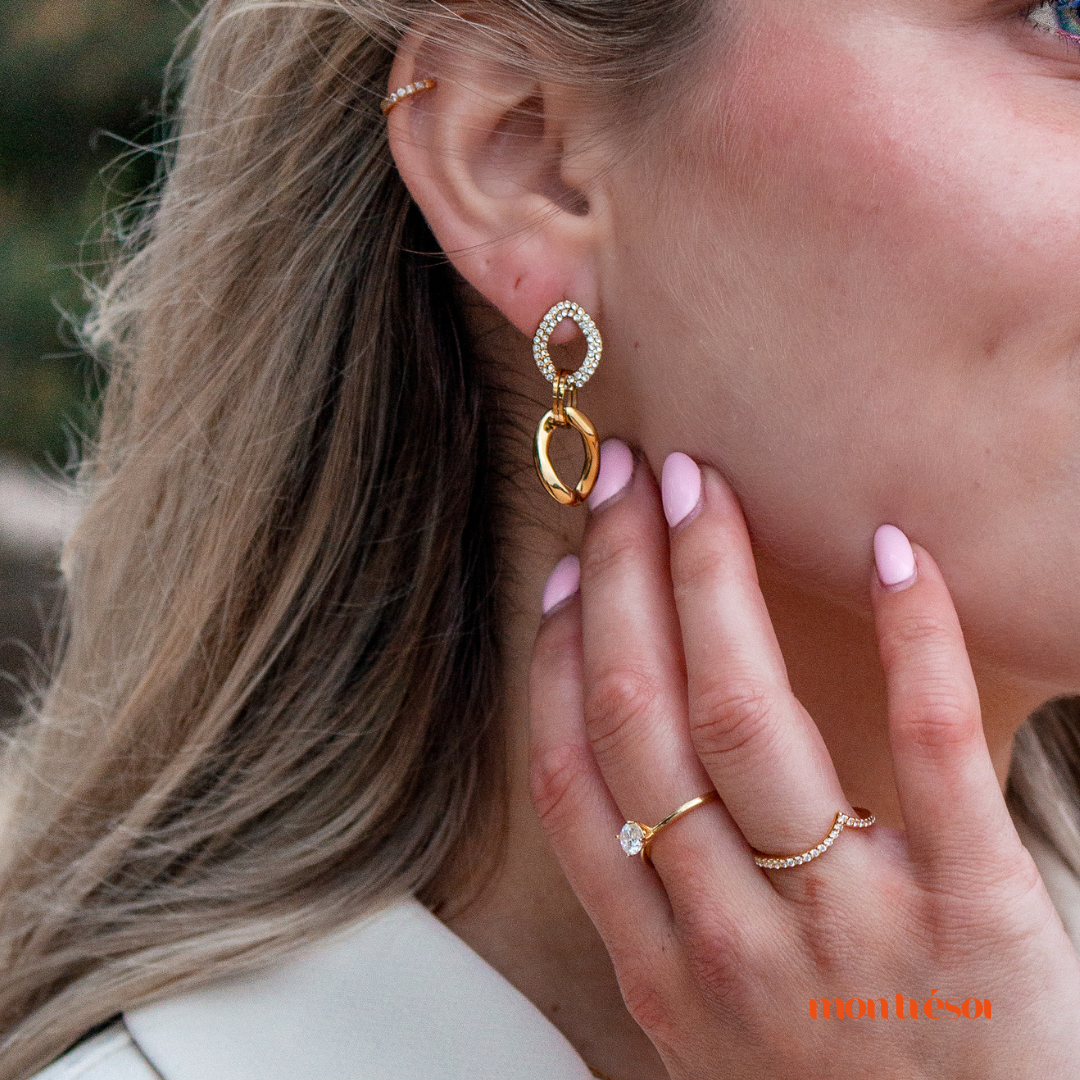 Sparkling triple O hoops