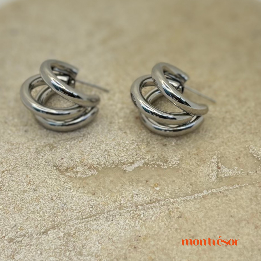 Three in one Hoops zilver