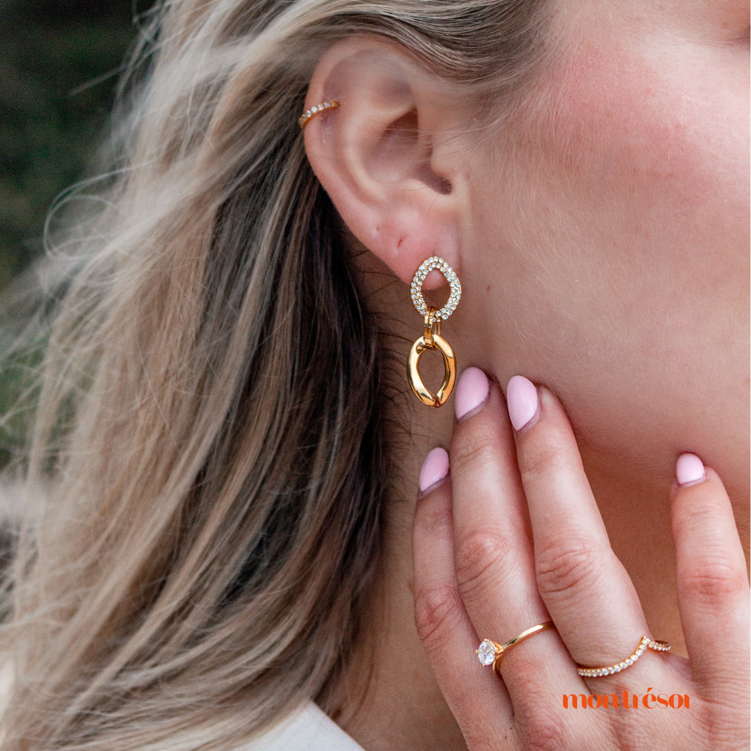 Sparkling triple O hoops