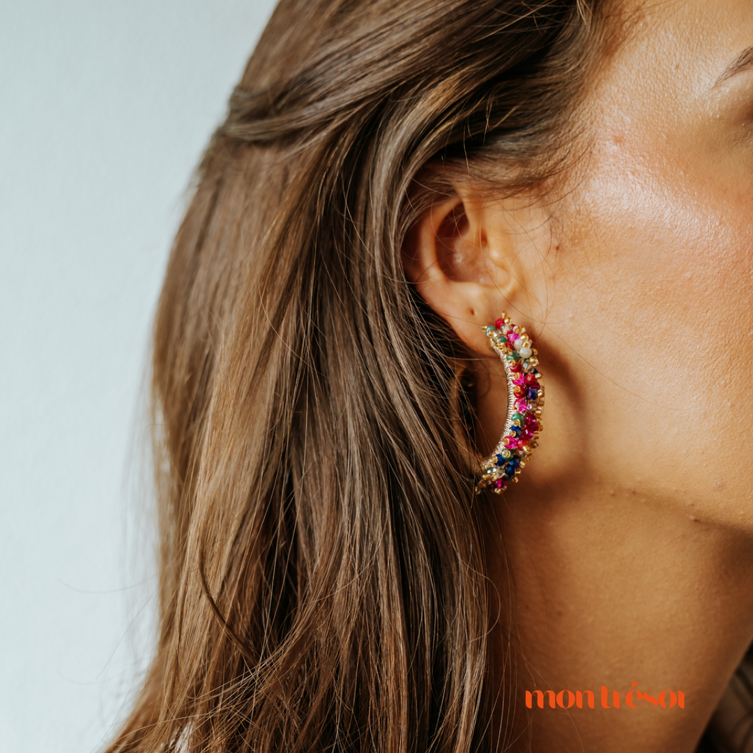 Colourful statement hoop