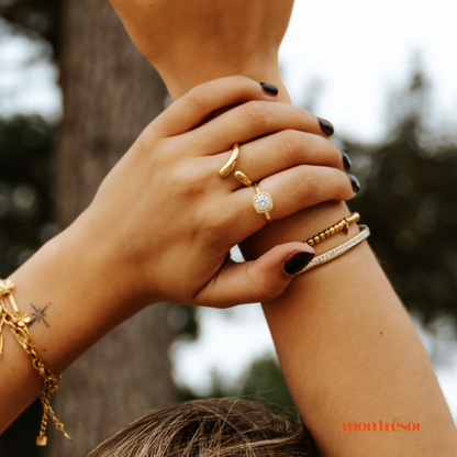 Square stone ring