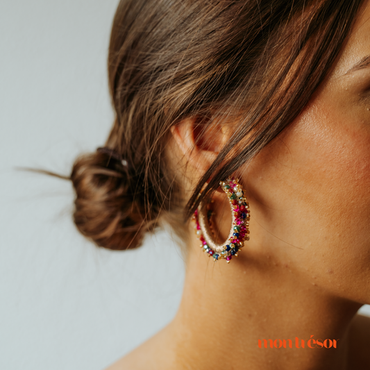 Colourful statement hoop