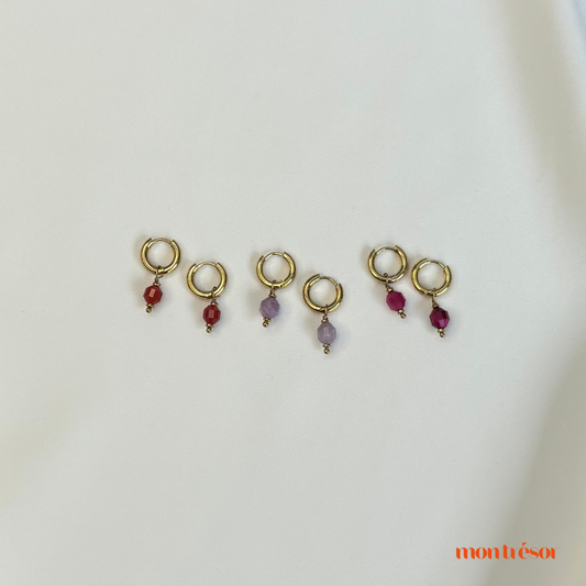 Birthstone hoops