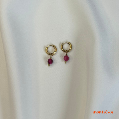 Birthstone hoops