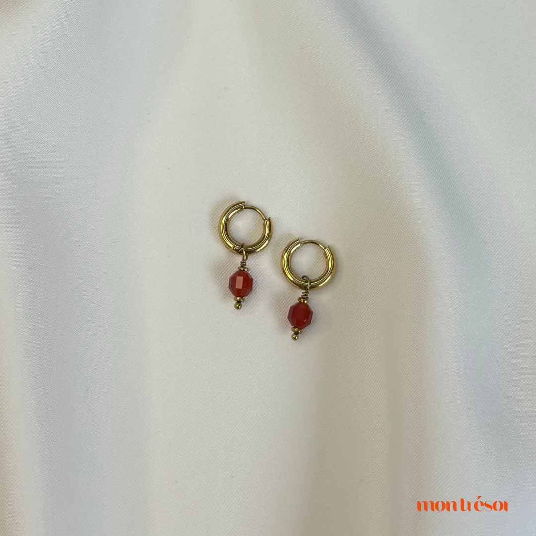 Birthstone hoops