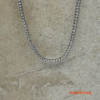 Chunky tennis necklace zilver