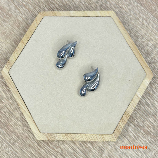 Triple water drop earrings zilver